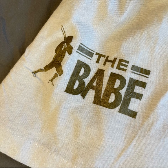 Vintage Single Stitch Babe Ruth The Babe Baseball Hall Of Fame Graphic Tee Large - Picture 4 of 9